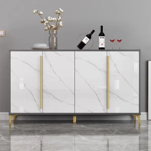 Tủ Quầy Rượu Trắng Tủ Phòng Khách Gỗ Nhà Để Xe Giọng Hiện Đại Mô Đun Phụ Trợ Trưng Bày Bên Cajonera Nội Thất Madera YR50LC
