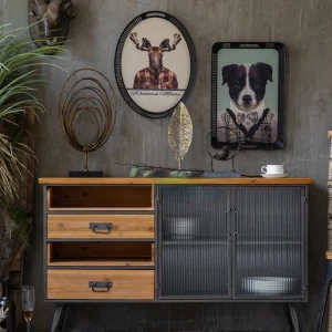 Tủ Retro Sắt Kính Nghệ Thuật Phong Cách Công Nghiệp Tủ B & B Trang Trí Phòng Khách Lối Vào Tủ Bảo Quản Tủ Khóa - Hình 3