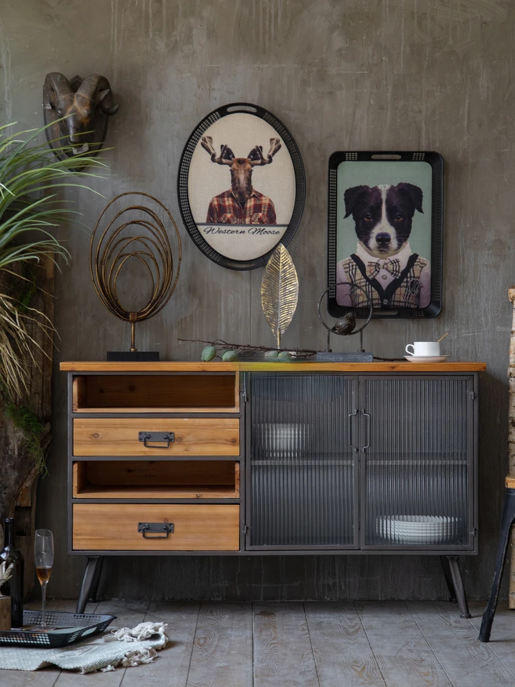 Tủ Retro Sắt Kính Nghệ Thuật Phong Cách Công Nghiệp Tủ B & B Trang Trí Phòng Khách Lối Vào Tủ Bảo Quản Tủ Khóa - Hình 3 Tủ Retro Sắt Kính Nghệ Thuật Phong Cách Công Nghiệp Tủ B & B Trang Trí Phòng Khách Lối Vào Tủ Bảo Quản Tủ Khóa - Hình 3