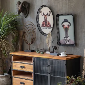 Tủ Retro Sắt Kính Nghệ Thuật Phong Cách Công Nghiệp Tủ B & B Trang Trí Phòng Khách Lối Vào Tủ Bảo Quản Tủ Khóa