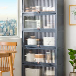 Tủ rượu tối giản hiện đại tủ rượu tủ bếp thay đồ căn hộ nhỏ nhà phòng khách treo tường tủ thay đồ - Hình 3