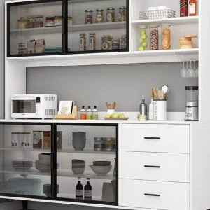 Tủ Rượu Tủ Bếp Có Giá Để Đồ Phòng Khách Hiện Đại Đơn Giản 1 Treo Tường Hộ Gia Đình Tủ Đồ Lặt Vặt Bảo Quản - Hình 2