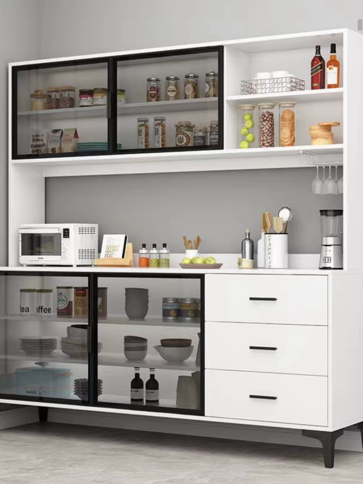 Tủ Rượu Tủ Bếp Có Giá Để Đồ Phòng Khách Hiện Đại Đơn Giản 1 Treo Tường Hộ Gia Đình Tủ Đồ Lặt Vặt Bảo Quản - Hình 2 Tủ Rượu Tủ Bếp Có Giá Để Đồ Phòng Khách Hiện Đại Đơn Giản 1 Treo Tường Hộ Gia Đình Tủ Đồ Lặt Vặt Bảo Quản - Hình 2