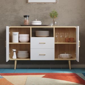 Tủ rượu tủ búp phê tủ nhà hiện đại đa chức năng đơn giản kết hợp tủ tủ búp phê phòng khách tủ đựng đồ - Hình 4