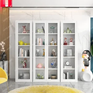 Tủ sách sắt, Tủ đựng đồ cửa kính, Tủ đựng đồ gia đình, Tủ hẹp, phòng khách, Tủ đựng đồ tầng