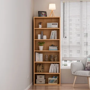 Tủ Sách Tại Nhà Đơn Giản Giả Gỗ Bảo Quản Tủ Sách Phòng Khách Tủ Gỗ Hiện Đại - Hình 2