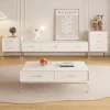 Tủ Sang Trọng Tủ Hiện Đại Đơn Giản Màu Trắng Nghệ Thuật Thiết Kế Phòng Khách Hình Chữ Nhật Chân Kim Loại Bàn Tầng Đứng Mobilier Nội Thất Phòng