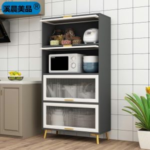 Tủ sắt rèn hiện đại nhỏ gọn nhà bếp tủ để đồ tủ treo tường phòng khách tủ chè tủ rượu thay đồ - Hình 2