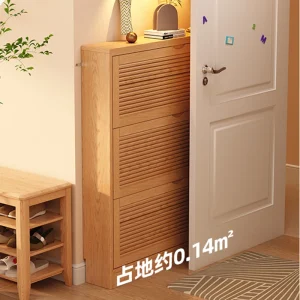 Tủ Siêu Mỏng Gỗ Chắc Chắn Tủ Giày Xoay Cửa Hẹp Tủ Giày Căn Hộ Nhỏ Sapateira Nội Thất Gia Đình WKSC - Hình 3