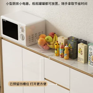 Tủ siêu mỏng hiện đại tối giản phòng khách tích hợp tường tủ bếp tủ lưu trữ khung gỗ nguyên khối tủ rượu tủ bảo quản - Hình 2