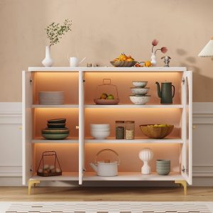 Tủ Tấm đá kiểu Pháp Tủ búp phê hiện đại một bức tường Tủ khóa Tủ bếp Tủ kem gió Tủ khóa