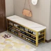 Tủ Thép-gỗ dài đựng giày Tủ bảo quản giày lối vào ghế phân còn lại ghế có thể thay đổi giày полка для обуви