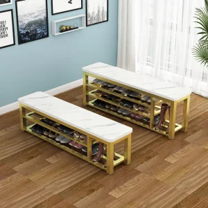 Tủ Thép-gỗ dài đựng giày Tủ bảo quản giày lối vào ghế phân còn lại ghế có thể thay đổi giày полка для обуви - Hình 3
