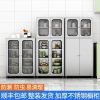 Tủ Thép Không Gỉ 304 Nhà Ăn Bên Tủ Bếp Changhong Tủ Kính Bộ Đồ Ăn Tủ Bảo Quản Tủ Nồi Tủ Bảo Quản