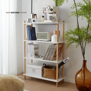 Tủ Thiết Kế Thời Trang 3 4 5 Lớp Phòng Khách Bằng Gỗ Chắc Chắn Sofa Nhựa Bên Tủ Sách Kệ Kệ Có Giá Để Đồ Tủ bàn 1PC - Hình 2