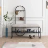 Tủ Tối Giản Giày Băng Ghế Dự Bị Với Băng Ghế Dự Bị Dọc Lối Vào Tủ Giày Chống Bụi Dụng Cụ Scarpiere Lối Vào Nội Thất Phòng