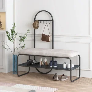 Tủ Tối Giản Giày Băng Ghế Dự Bị Với Băng Ghế Dự Bị Dọc Lối Vào Tủ Giày Chống Bụi Dụng Cụ Scarpiere Lối Vào Nội Thất Phòng - Hình 2