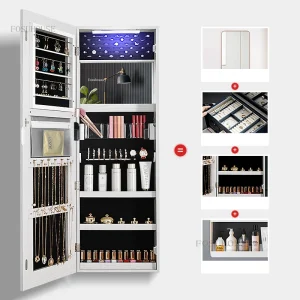 Tủ Tối Giản Gương Tủ Phòng Ngủ Gia Đình Gương Trang Điểm Phòng Khách Cloakroom Cửa Hàng Quần Áo Full Gương Có Đèn - Hình 4