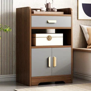Tủ trà, phòng khách, Tủ đựng đồ đơn giản, Tủ đựng đồ, bàn trà đơn giản, Tủ trà gia đình, giá để đồ - Hình 3