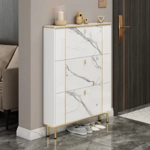 Tủ Trắng Slim Giày Tiết Kiệm Không Gian Đa Lớp Armable Tủ Nhỏ Ôm Lối Vào Hành Lang Góc Nội Thất Phòng Khách