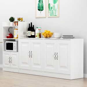 Tủ tủ búp phê tối giản hiện đại lò vi sóng tích hợp tủ bếp nhà hàng để đồ tủ khóa tủ - Hình 3