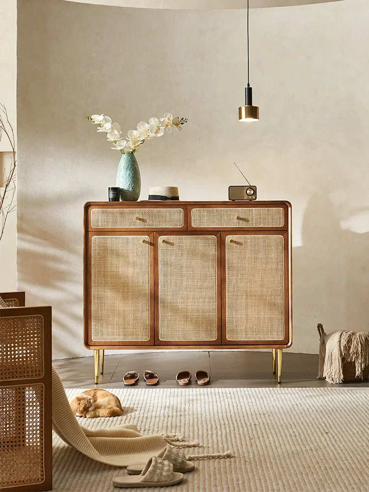 Tủ Vintage Gỗ Chắc Chắn Mây Tủ Giày Trung Cổ Phòng Khách Lối Vào Tủ Bảo Quản Hộ Gia Đình Tủ Bảo Quản Khóa - Hình 2 Tủ Vintage Gỗ Chắc Chắn Mây Tủ Giày Trung Cổ Phòng Khách Lối Vào Tủ Bảo Quản Hộ Gia Đình Tủ Bảo Quản Khóa - Hình 2