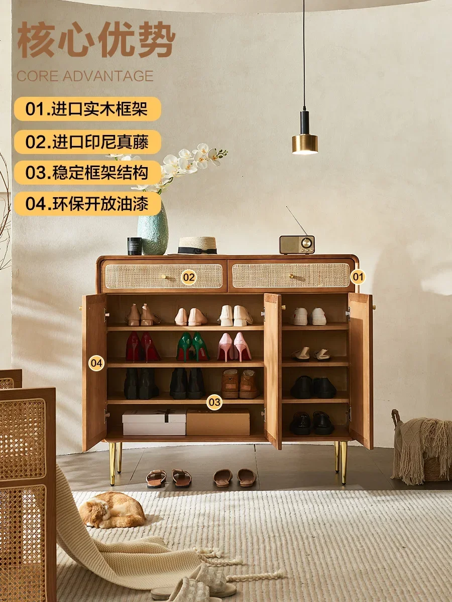 Tủ Vintage Gỗ Chắc Chắn Mây Tủ Giày Trung Cổ Phòng Khách Lối Vào Tủ Bảo Quản Hộ Gia Đình Tủ Bảo Quản Khóa - Hình 3 Tủ Vintage Gỗ Chắc Chắn Mây Tủ Giày Trung Cổ Phòng Khách Lối Vào Tủ Bảo Quản Hộ Gia Đình Tủ Bảo Quản Khóa - Hình 3