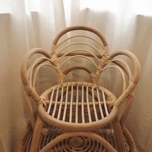 Tùy Chỉnh Ghế Phòng Khách Nội Thất Gia Đình Nhỏ Ghế Bành Handmade Mây Dệt Nhỏ Ghế Mây Ins Ghế Nhỏ - Hình 4