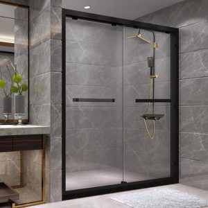 Vách ngăn phòng tắm bằng lưới màu đỏ toàn bộ phòng tắm cửa kính nhà vệ sinh hộ gia đình khô và ướt ngăn cách phòng tắm đẩy kéo màn hình phòng tắm