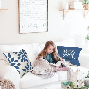 Vỏ Gối Hình Học Màu Xanh Nhạt, Vỏ Gối Trang Trí Sofa Phòng Khách, Thích Hợp Cho Phòng Khách, Phòng Ngủ, Xe Hơi, Trang Trí Nhà Cửa - Hình 4