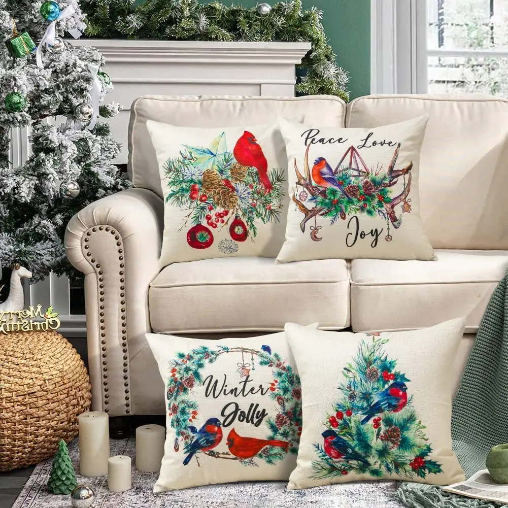 Vỏ gối theo chủ đề Giáng sinh Giáng sinh, Vỏ gối sofa vuông cho phòng ngủ, phòng khách, ngoài trời, sân vườn, xe hơi 40x40 45x45 Vỏ gối theo chủ đề Giáng sinh Giáng sinh, Vỏ gối sofa vuông cho phòng ngủ, phòng khách, ngoài trời, sân vườn, xe hơi 40x40 45x45