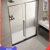 Wrigley một hình súng màu xám phòng tắm phòng tắm khô và ướt vách ngăn ngăn cách phòng tắm phòng tắm nhỏ hẹp tối giản cửa trượt