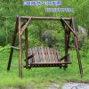 Xích đu Ban công ngoài trời sân vườn xích đu ghế xích đu bằng cacbon bảo quản gỗ xích đu ngoài trời sân đôi xích đu treo ghế
