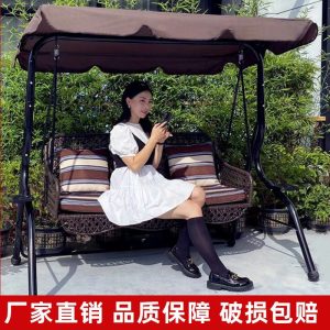 Xích đu Ban công xích đu vườn shaker ghế xích đu ngoài trời vườn ngoài trời dành cho người lớn bập bênh ghế sắt rèn trong nhà và ghế treo ngoài trời - Hình 2
