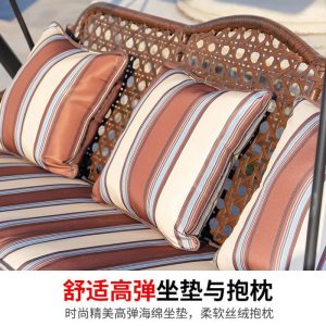 Xích đu Ban công xích đu vườn shaker ghế xích đu ngoài trời vườn ngoài trời dành cho người lớn bập bênh ghế sắt rèn trong nhà và ghế treo ngoài trời - Hình 3