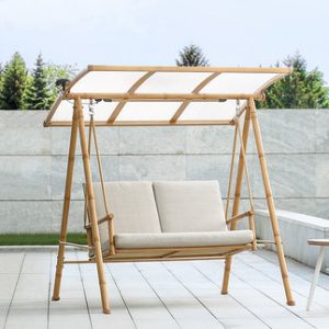 Xích đu bằng sân vườn nhập khẩu, thiết kế đơn giản tinh tế