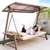 Xích đu Biệt thự sân trong xích đu lớn võng ngoài trời sân vườn ngoài trời năng lượng mặt trời ngoài trời homestay giải trí lưới ghế xích đu màu đỏ