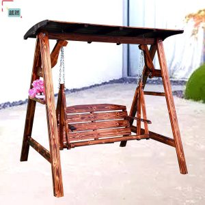 Xích đu Chuyên cung cấp xích đu ngoài trời ghế nôi trong nhà sân vườn ban công gỗ chống ăn mòn ghế lười treo ghế treo - Hình 4