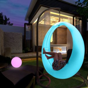 Xích đu Đèn LED Vòng Xoay Dạ Quang Thời Trang Xích Đu Ngoài Trời Đèn Trang Trí Đèn Ngủ Đèn LED Trang Trí Ban Công - Hình 2
