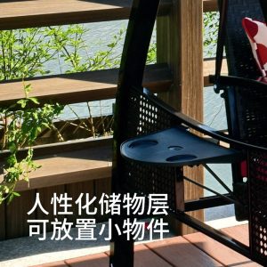 Xích đu đôi ngoài trời Sân vườn Ban công Biệt thự khách sạn Xích đu 3 người Xích đu giải trí Bóng treo Ghế bập bênh - Hình 4