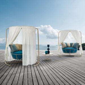 Xích đu Giải Trí Ngoài Trời Đu Rổ Biệt Thự Sân Vườn Trong Nhà Sân Thượng Lưới Đỏ Hộ Gia Đình Ghế Mây 2 Tầng Võng - Hình 3