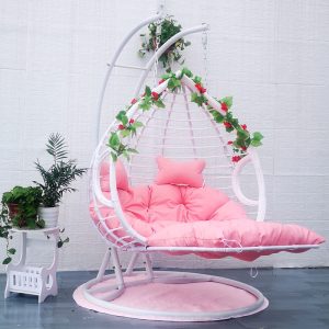 Xích đu Giỏ treo ghế ghế mây đạp đôi đơn treo ghế người lớn trong nhà đu ngoài trời tổ chim nôi võng miễn phí vận chuyển - Hình 3