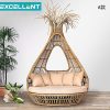 Xích đu Lưới màu đỏ sáng tạo tổ chim giường lười biếng vườn trong nhà mây treo ghế nôi ban công sân trong nhà xích đu ngoài trời