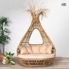 Xích đu Lưới tổ chim màu đỏ giường sân vườn trong nhà mây treo ghế nôi nhà ban công sân ngoài trời xích đu không thấm nước giải trí