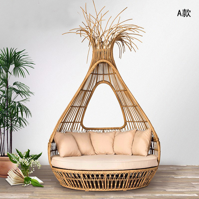 Xích đu Lưới tổ chim màu đỏ giường sân vườn trong nhà mây treo ghế nôi nhà ban công sân ngoài trời xích đu không thấm nước giải trí Xích đu Lưới tổ chim màu đỏ giường sân vườn trong nhà mây treo ghế nôi nhà ban công sân ngoài trời xích đu không thấm nước giải trí