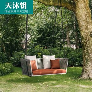 Xích đu mây đan , đơn giản , độc đáo Hình dáng tổ chim, cái nôi, ghế bập bênh - Hình 2