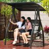 Xích đu Mojia sân ngoài trời đúc hợp kim nhôm đôi ba xích đu xích đu xích đu ghế treo ghế ngoài trời vườn xích đu năng lượng mặt trời