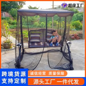 Xích đu Muỗi mới tài khoản bên ngoài xích đu ghế bập bênh chống muỗi ban công sân vườn sắt treo ghế chống nắng chống thấm che nắng mã hóa