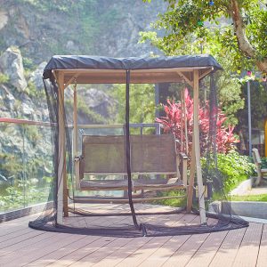 Xích đu Muỗi mới tài khoản bên ngoài xích đu ghế bập bênh chống muỗi ban công sân vườn sắt treo ghế chống nắng chống thấm che nắng mã hóa - Hình 4