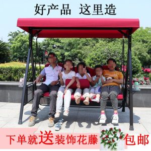 Xích đu ngoài trời bằng sắt rèn ghế bập bênh võng trong nhà và ngoài trời sân vườn sang trọng sân ban công giường đôi bập bênh trẻ em - Hình 3